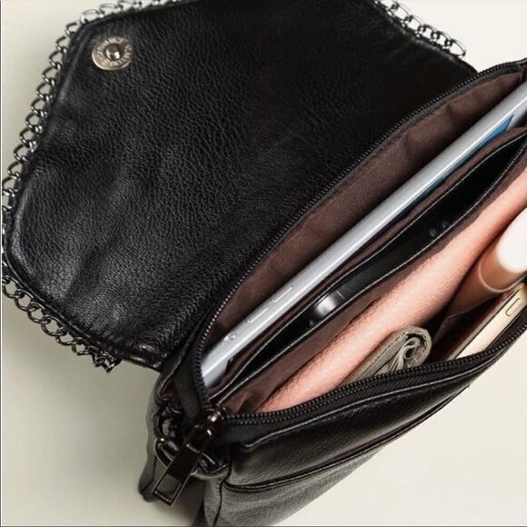 New Alligator Small Black Clutch Handbag Purse - Picture 3 of 9